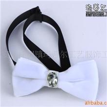 时尚领结另类领结时尚服饰天鹅绒面料+钻