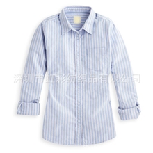 厂家订做士衬衫收腰韩版时尚修身女式衬衫来图来样订做绣logo