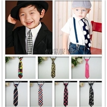 韩版潮宝个性花色儿童领带宝宝领带男童小领带领结松紧套头式