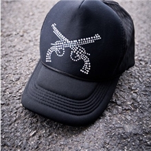 爆款厂家直销外贸原单MMJ双枪捷克钻帽子男女通用款四季帽子