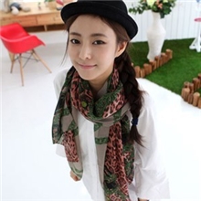 2013秋冬新款围巾链条豹纹棉麻围巾加长女士大披肩批发