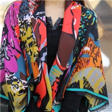 外贸D秋冬围巾油画系列围巾空调披肩礼品围巾小额批发