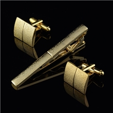 【现货】镀金镀镍简约领带夹袖扣套装男士饰品批发定制订做厂家