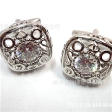 供应袖扣脚男士袖扣复古合金钮扣男士正装镶钻袖扣男士必备专用