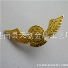 供应高档海南航空公司空姐帽子金属配件金色帽徽