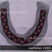 珠绣领花钉珠加工衣领XA2013102012
