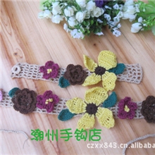 原创森林物语手工钩花发带发饰手链