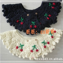 樱桃熟了手钩花领子小披肩