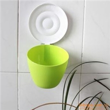 垃圾桶创意厨房~倾斜式吸墙收纳筒/沥水收纳桶