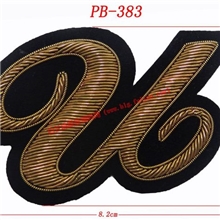 供应手工DIY字母U、个性化字母徽章、印度丝手工刺绣