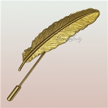 韩板胸针个性胸针复古胸针羽毛胸针外贸原单纯铜羽毛胸针