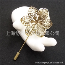 纯铜胸针复古插针外贸原单花朵胸针