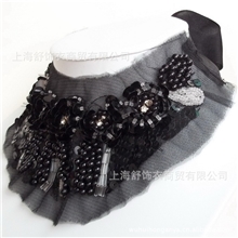 欧美风项链，原单假领子，领花，项链，挂饰，饰品，欧美毛衣链