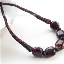 复古陶瓷珠项链手工陶瓷项链毛衣链，锁骨链