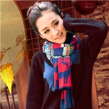 2013韩版爆款小爸爸姗姗同款小鹿秋冬厚款围脖围巾毛线针织麋鹿