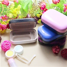 隐形眼镜盒伴侣盒双联盒存液瓶摄子吸棒铁包高档皮A-908-1