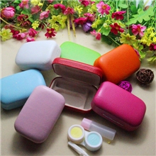 厂家直销万里隐形眼镜盒伴侣盒双联盒存液瓶摄子吸棒铁包高档皮