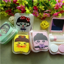 眼镜盒供应隐形眼镜盒双联盒伴侣盒厂家直销低价供应A-209萌小Q