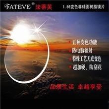 1.56非球面变色加硬加膜抗紫外线辐射树脂近视眼镜2片