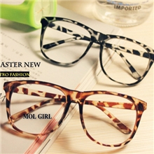 复古豹纹大黑方框非主流板材潮男女无镜片眼镜框架平光镜批发