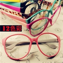 619韩大黑圆框复古阿拉蕾平光眼镜框架潮男女非主流板材近视眼镜