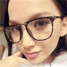 5025新款金属合金加板材电脑护目镜韩式学院风格黑框眼镜框架