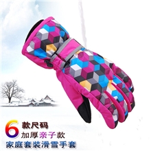 现货批发防风防水保暖透气性超值NO6儿童滑雪手套