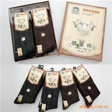 厂家直销冬季加厚恒源祥羊毛袜加厚袜子高档礼品盒装袜子批发