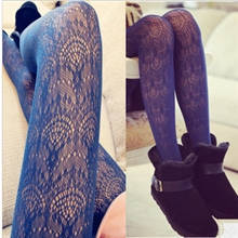 日单正品孔雀尾重工蕾丝镂空弹力连裤袜蕾丝袜