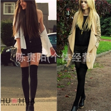 推荐款！韩国款独特假大腿袜高筒袜黑色拼接连裤袜