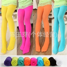 批发火爆款糖果色天鹅绒儿童连裤袜跳舞袜打底裤袜踩脚裤袜