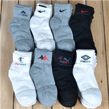 厂家直销批发多品牌涤棉运动袜男士袜子正品百货批发地摊袜