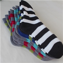 全毛圈彩条女袜冬季保暖加厚袜子膨体纱毛巾袜1121-2