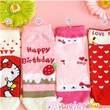 韩版绦棉卡通袜|短款成人袜|外贸卡通袜子|直板卡通袜女袜何明月