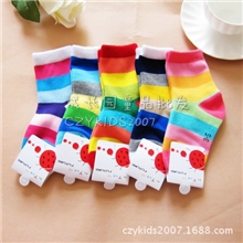 热销爆款超好质量/无骨袜/韩国童袜彩条儿童袜子/全棉秋冬短袜