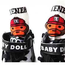 男宝酷袜猿人头BA*PE儿童袜子可爱卡通袜/外贸童袜无骨手工缝