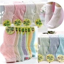 薄夏款网眼袜薄纯棉透气彩棉袜清新典雅糖果色