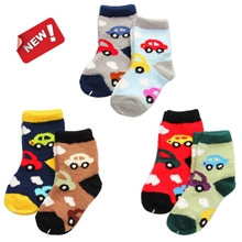 【新款】出口韩国可爱软绵绵加厚袜儿童袜保暖袜毛巾袜外贸袜