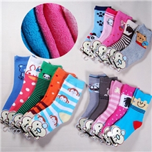 2-8岁外贸儿童毛圈袜秋冬加厚毛巾袜子全棉卡通男女童厚袜子