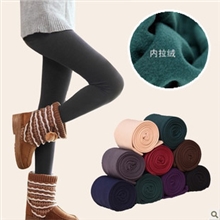 秋冬季加绒加厚拉毛打底裤天鹅绒裤袜显瘦九分袜踩脚丝袜