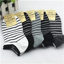 竹纤维男士船袜低帮条纹袜男袜袜子批发厂家直销批发