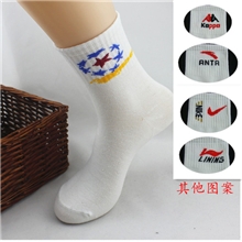 热销运动袜平板大电脑袜多款图形男袜厂家袜子批发