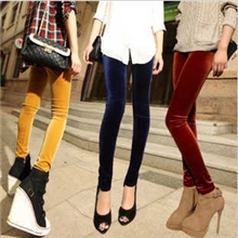 秋装新款女装韩国金丝绒加厚修身九分打底裤批发厂家直销