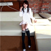 W58【满消汇】全棉条纹女袜学生袜条纹袜中筒袜高筒袜厂家批