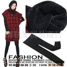 D87双层加裆加厚竹炭黑毛圈打底裤保暖裤打底裤九分保暖裤子