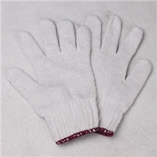 义乌劳保手套厂家批发漂白700克特白棉纱手套电脑机加工