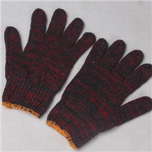 劳保手套耐磨工作花线手套纱加红尼龙义乌手套批发700克