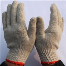 义乌手套厂批发本白500克劳保手套耐磨白线棉纱手套工作防护