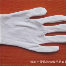 棉布手套白色纯棉罗纹手套白色拉架手套