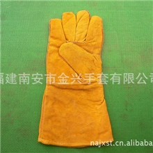 厂家生产销售全掌牛皮电焊手套耐磨防护手套型号：205